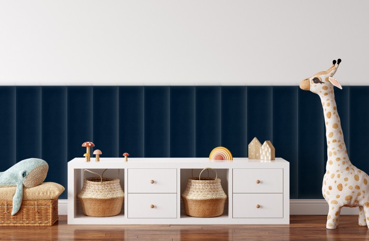 Panel Tapicerowany Magic Velvet Granatowy