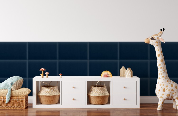 Panel Tapicerowany Magic Velvet Granatowy