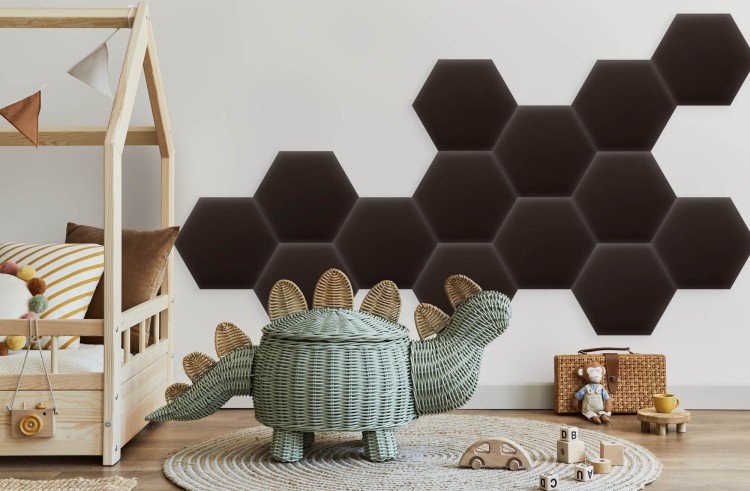 Panel Tapicerowany Eko Skóra Brązowy