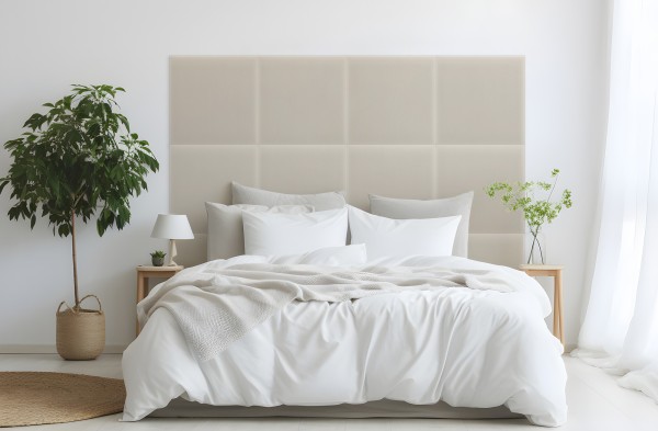 Panel Tapicerowany Magic Velvet Kremowy