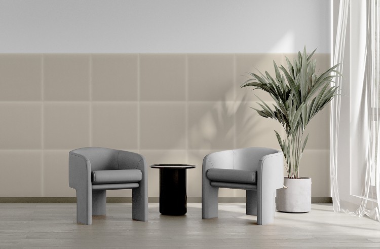 Panel Tapicerowany Magic Velvet Kremowy