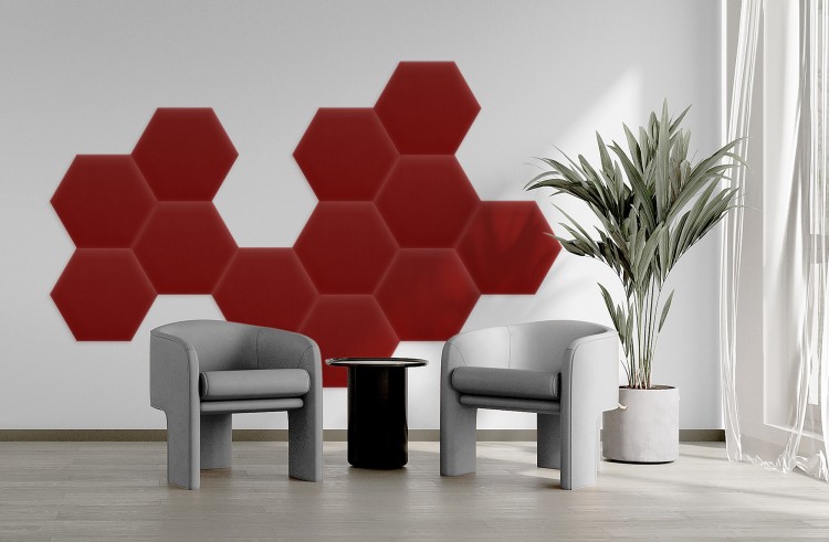 Panel Tapicerowany Magic Velvet Czerwony