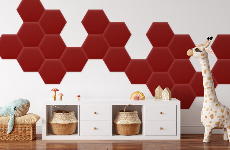 Panel Tapicerowany Magic Velvet Czerwony