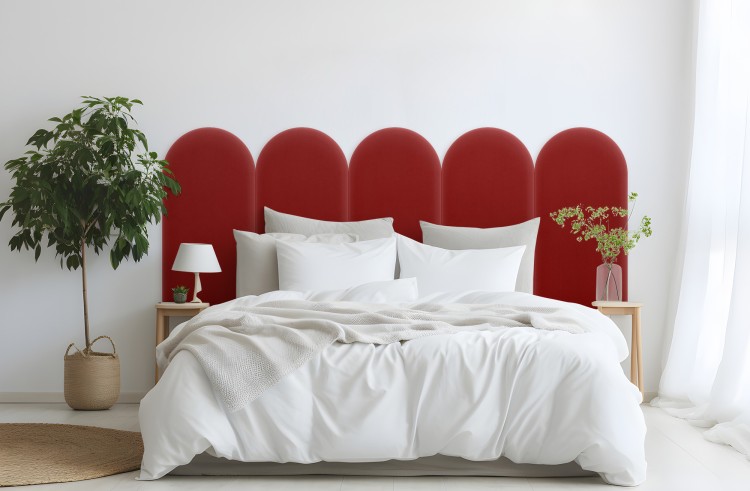 Panel Tapicerowany Magic Velvet Czerwony 30cm