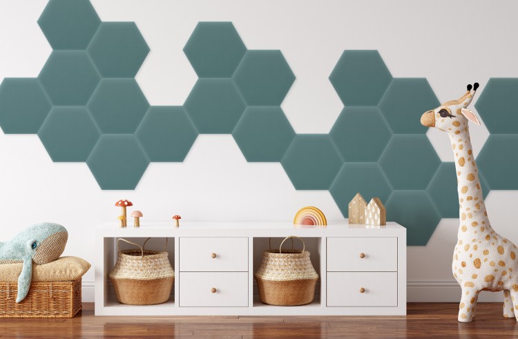 Panel Tapicerowany Magic Velvet Lazurowy