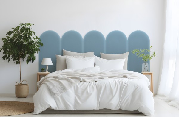 Panel Tapicerowany Magic Velvet Błękitny 30cm