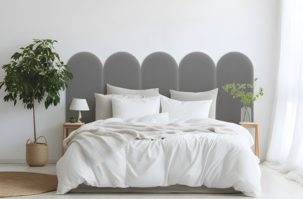 Panel Tapicerowany Magic Velvet Szary 30cm