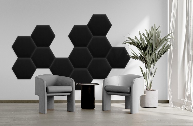Panel Tapicerowany Magic Velvet Czarny