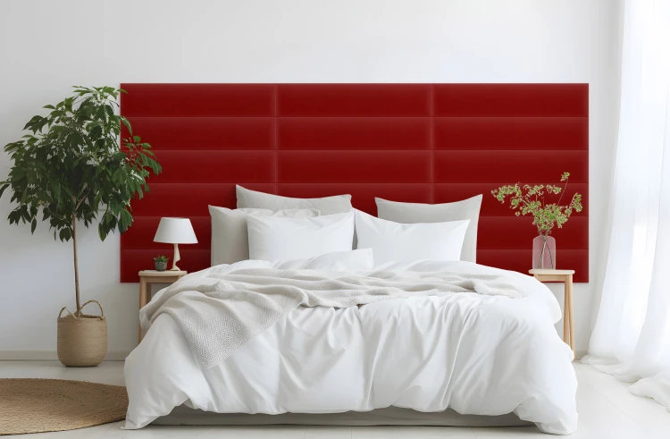 Panel Tapicerowany Magic Velvet Czerwony