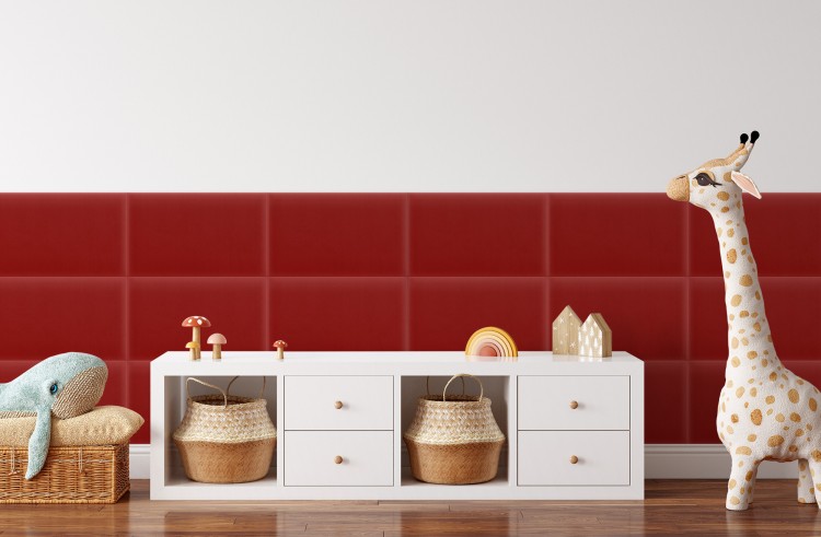 Panel Tapicerowany Magic Velvet Czerwony