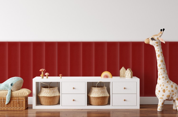 Panel Tapicerowany Magic Velvet Czerwony