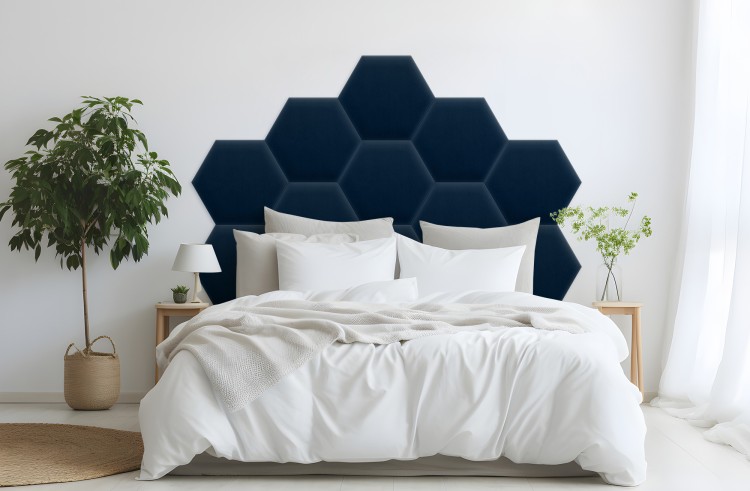 Panel Tapicerowany Magic Velvet Granatowy