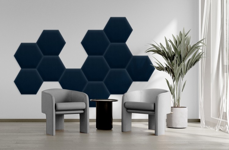 Panel Tapicerowany Magic Velvet Granatowy