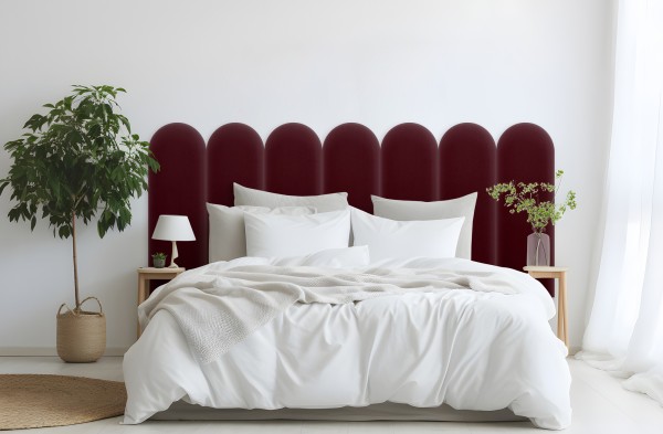 Panel Tapicerowany Magic Velvet Bordowy 20cm