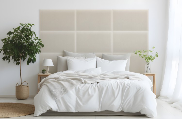Panel Tapicerowany Magic Velvet Kremowy