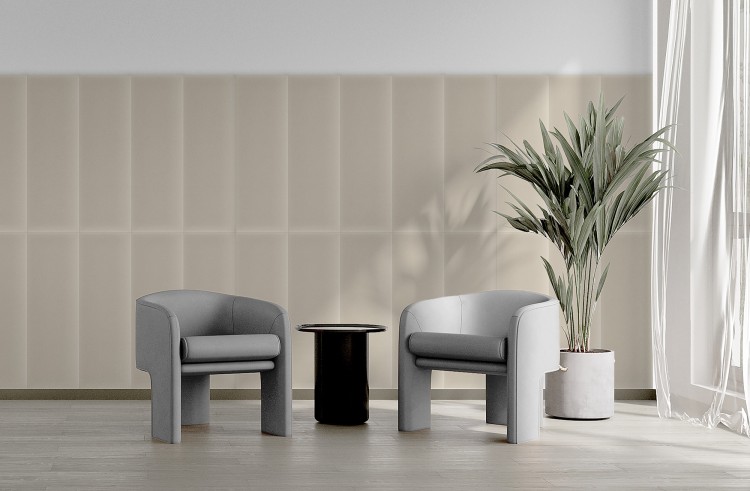 Panel Tapicerowany Magic Velvet Kremowy