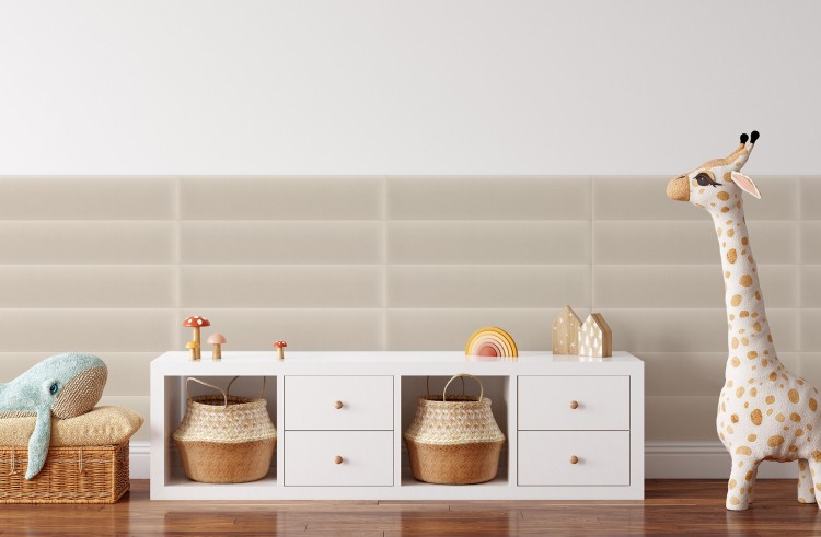 Panel Tapicerowany Magic Velvet Kremowy
