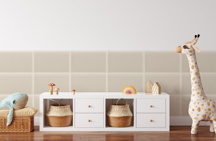 Panel Tapicerowany Magic Velvet Kremowy