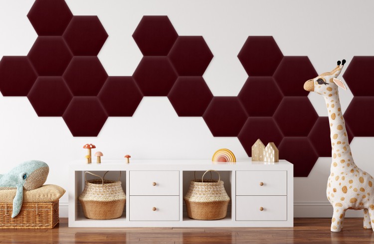 Panel Tapicerowany Magic Velvet Bordowy