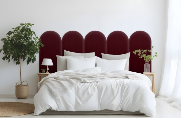 Panel Tapicerowany Magic Velvet Bordowy 30cm