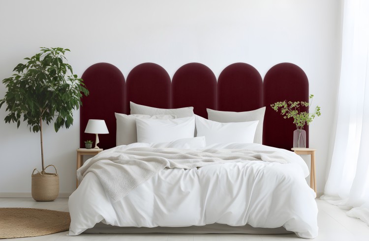 Panel Tapicerowany Magic Velvet Bordowy 30cm