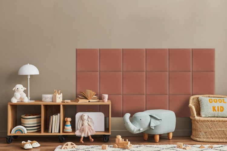 Panel Tapicerowany Brudny Róż