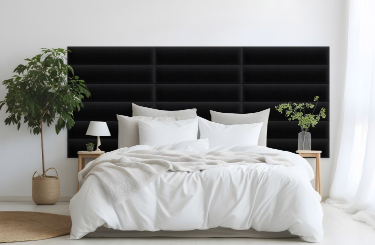 Panel Tapicerowany Magic Velvet Czarny