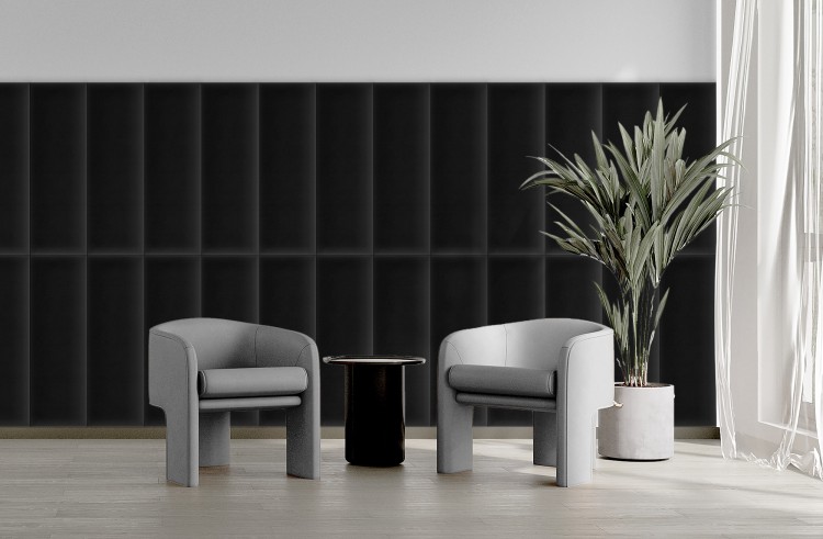 Panel Tapicerowany Magic Velvet Czarny