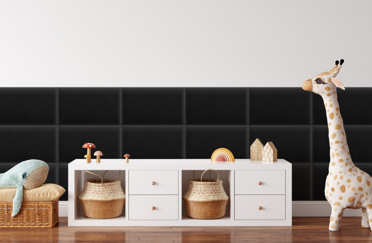 Panel Tapicerowany Magic Velvet Czarny
