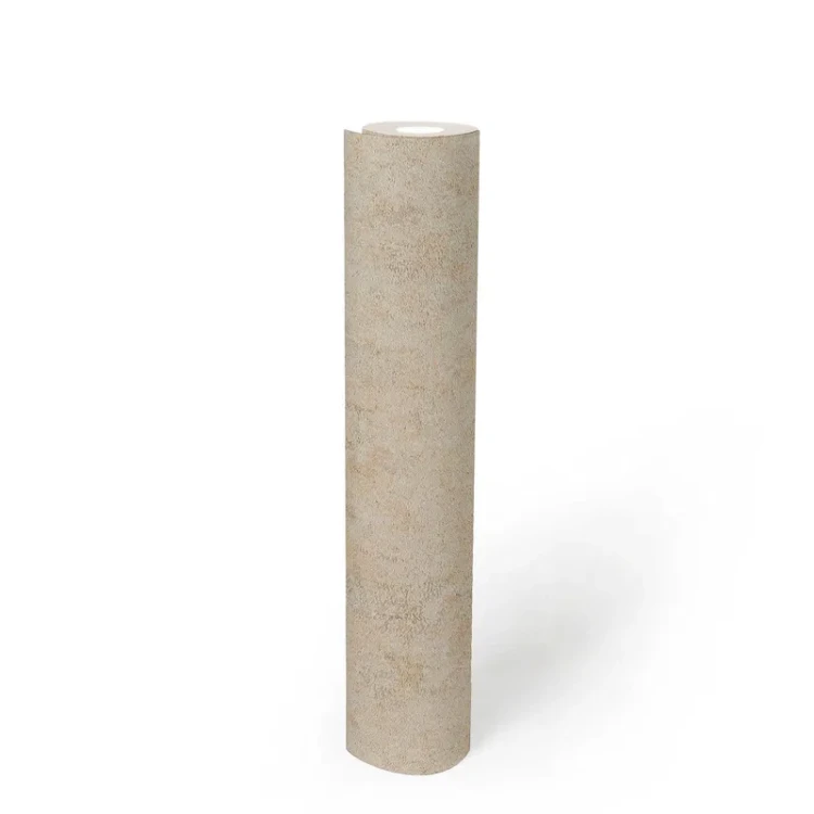 Einfarbige Tapete mit Metalliceffekt glänzend strukturiert – Creme_0008.webp