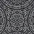 Grafik-Tapete mit Kreis-Muster glänzend glatt – Schwarz, Silber_0005.webp