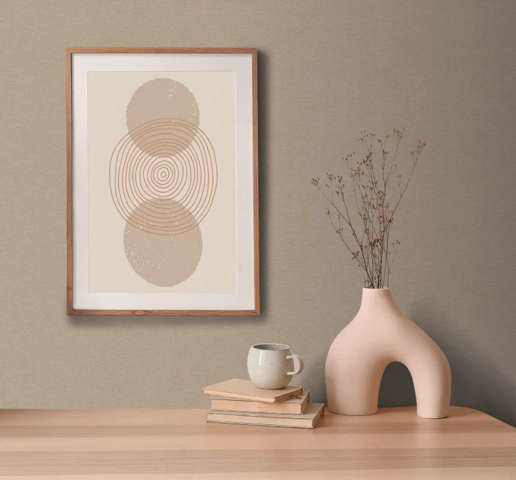 Leinenoptik Tapete Braun Beige im Vintage Design.webp