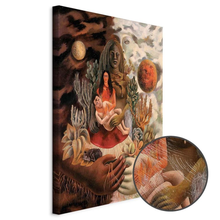 Obraz - Frida Kahlo – Miłosne objęcie Wszechświata, Ziemi (Meksyk), mnie, Diego i Pana Xolotla