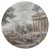 Fototapeta okrągła - Świątynia na wzgórzu - grecka architektura w stonowanej kolorystyce