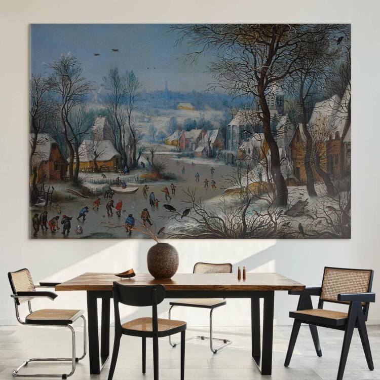 Obraz XXL - Pieter Brueghel (młodszy) – Zabawy zimowe