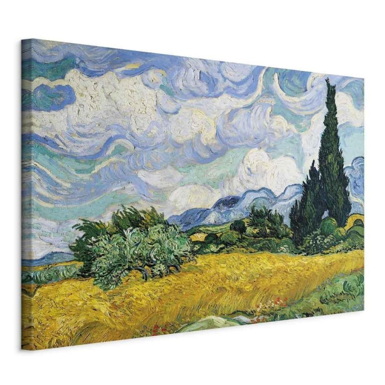Obraz - Vincent Van Gogh – Pole pszenicy z cyprysami