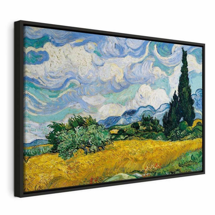 Obraz - Vincent Van Gogh – Pole pszenicy z cyprysami