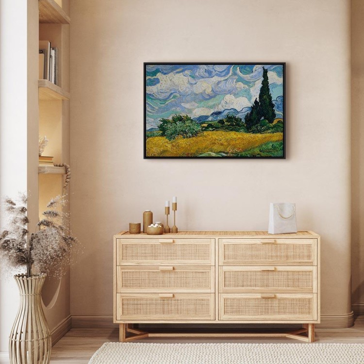 Obraz - Vincent Van Gogh – Pole pszenicy z cyprysami