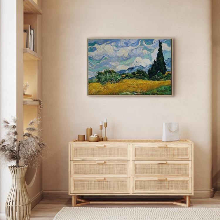 Obraz - Vincent Van Gogh – Pole pszenicy z cyprysami