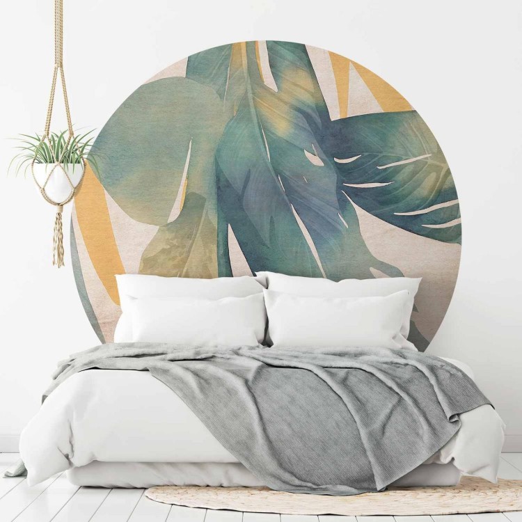 Fototapeta okrągła - Akwarelowy tropik