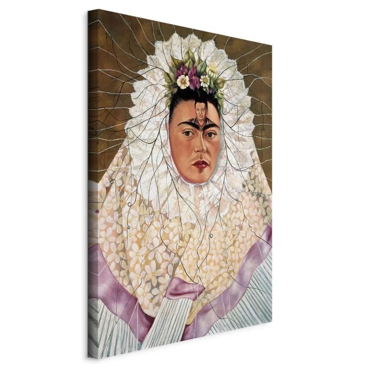 Obraz - Frida Kahlo – Autoportret jako Tehuana (Diego w moich myślach)