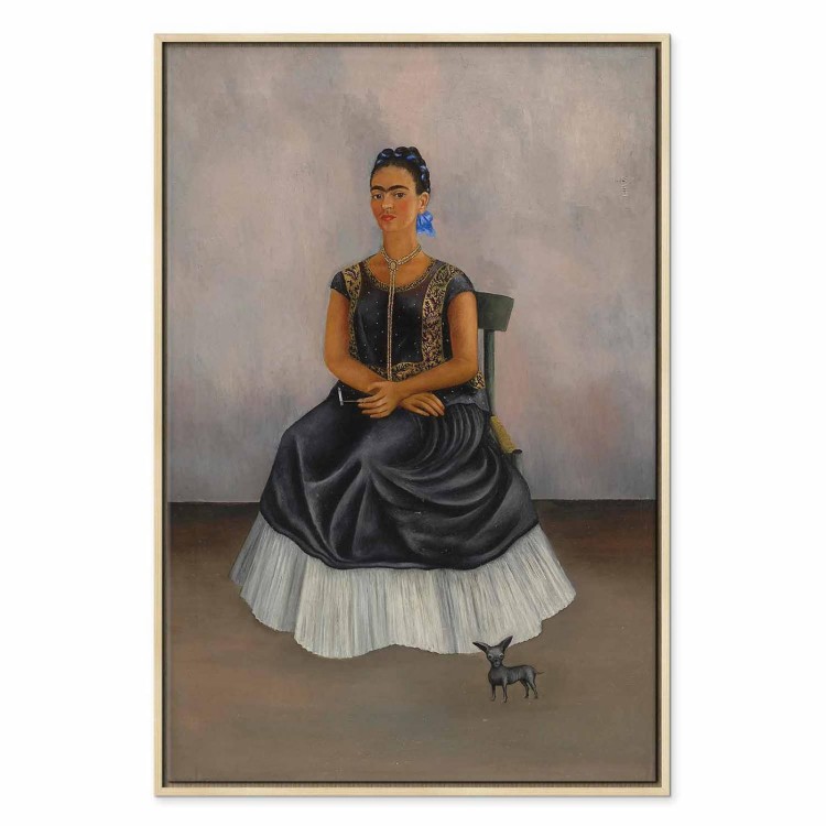 Obraz - Frida Kahlo – Autoportret z psem Itzcuintli