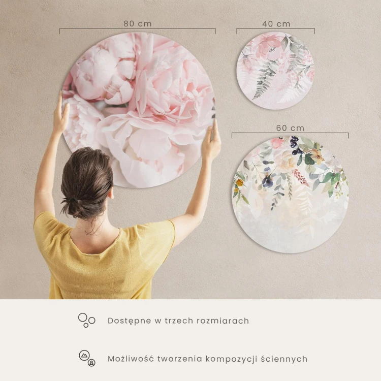 Obraz okrągły - Kula dyskotekowa błękitna