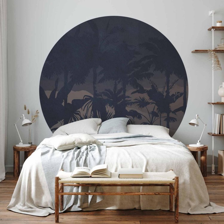 Fototapeta okrągła - Dżungla nocą