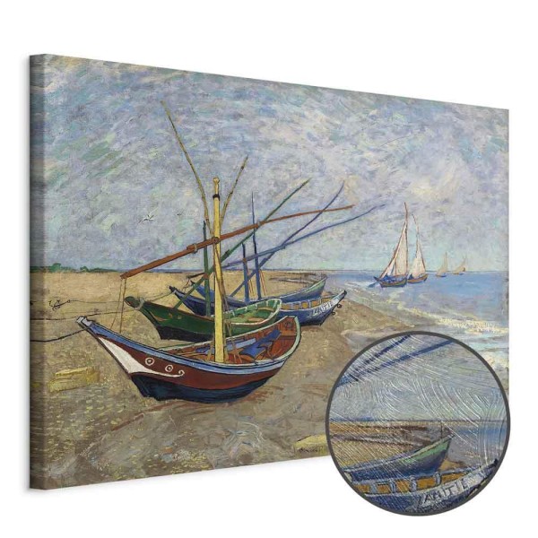 Obraz - Vincent van Gogh – Łodzie rybackie na plaży