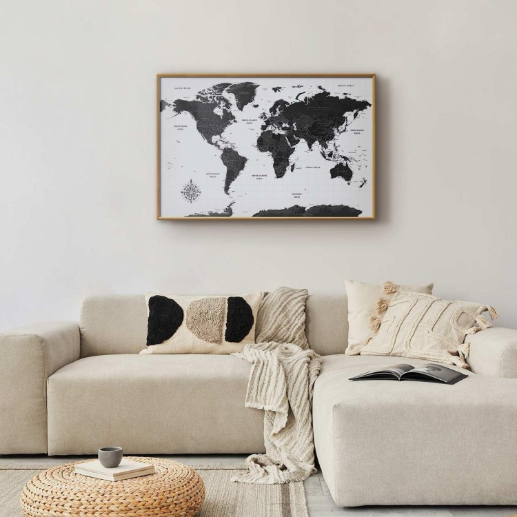 Plakat - Monochromatyczna mapa