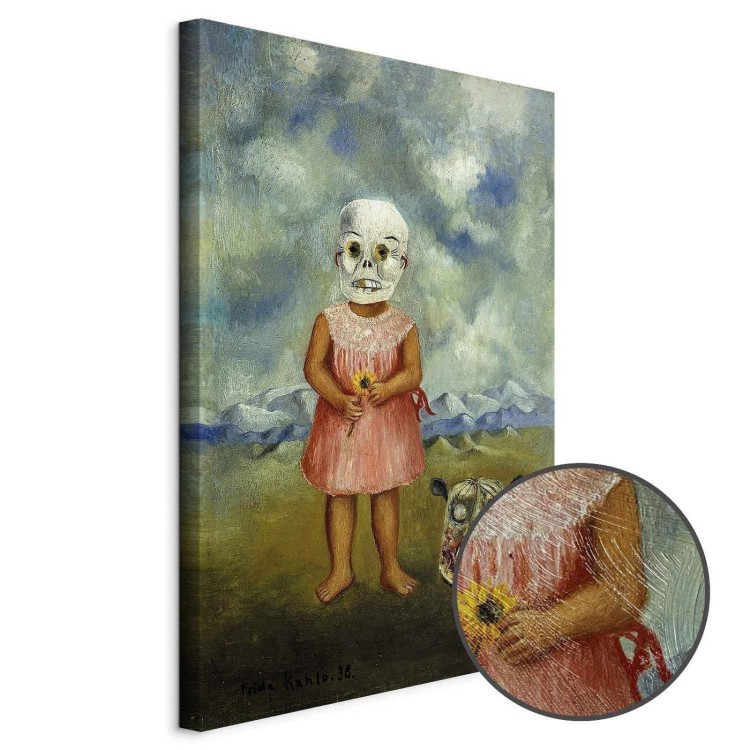 Obraz - Frida Kahlo – Dziewczyna w masce śmierci (Ona gra sama)