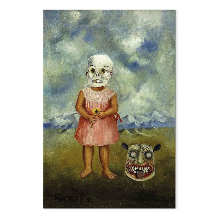 Obraz - Frida Kahlo – Dziewczyna w masce śmierci (Ona gra sama)