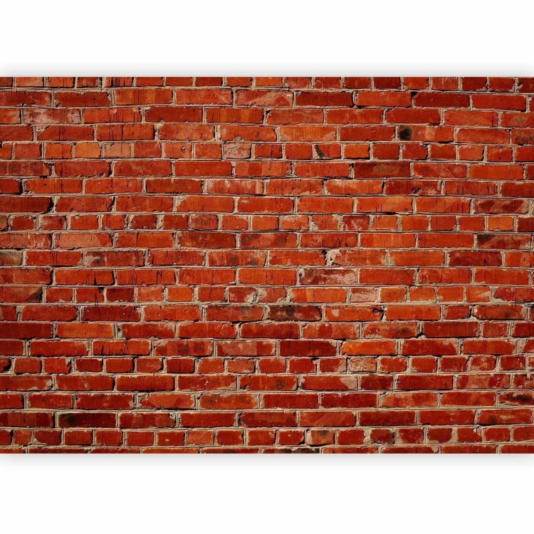 Fototapeta - Stara ściana - mur z czerwonej cegły w stylu retro