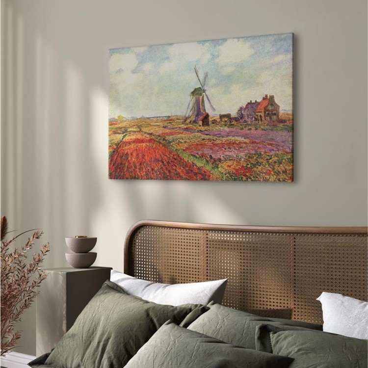 Obraz - Claude Monet – Pola tulipanów i wiatrak w Rijnsburg